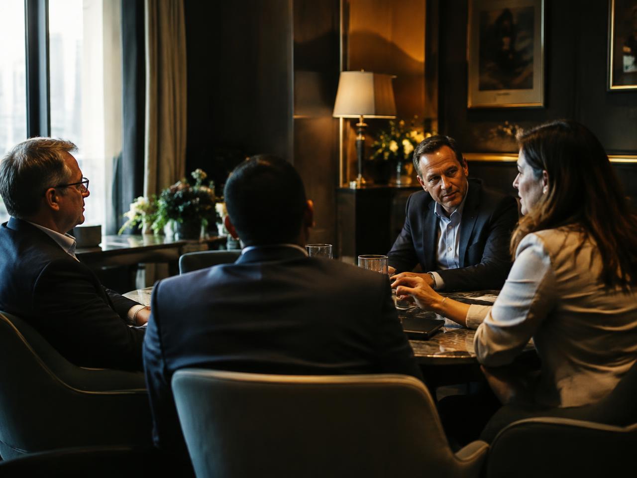Executives in conversation
